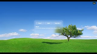 Glassmorphism Tabs with Dark Mode Using Only HTML & CSS | UI Design for Beginners