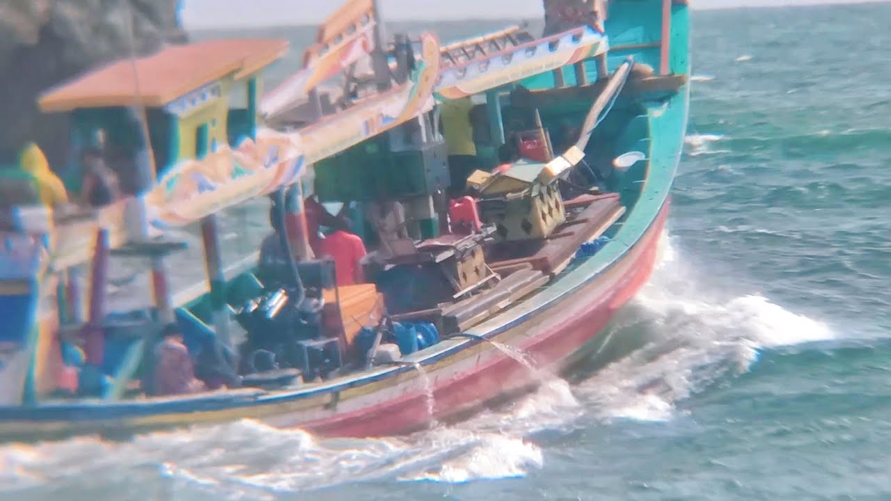 Fishing boat activities looking for fish in the sea off Km Barokah  