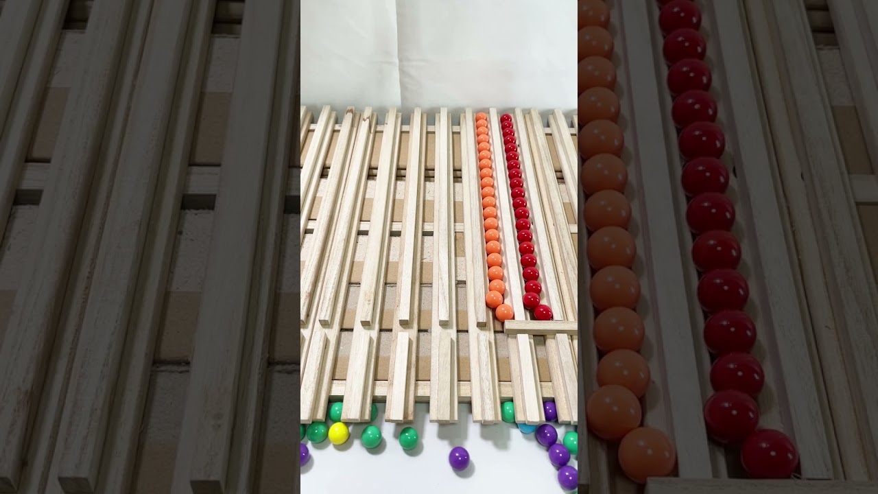 Satisfying Rainbow Marble Run