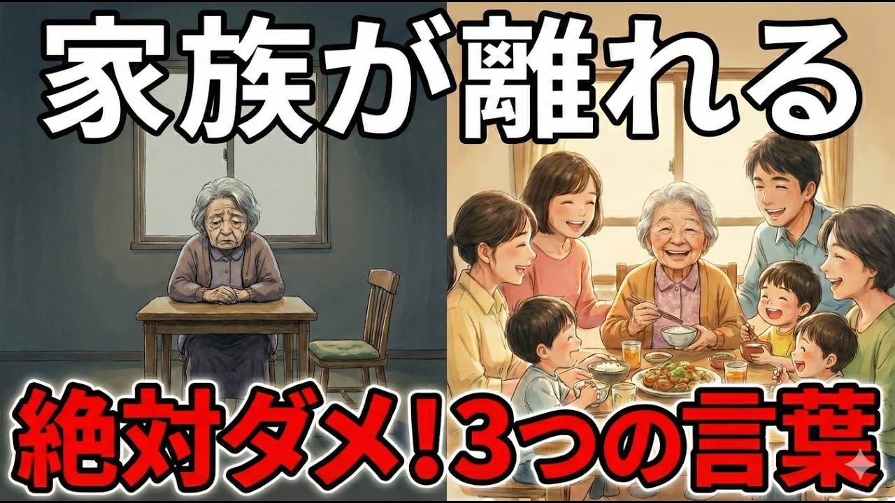 60代で絶対に言ってはいけない3つの言葉！無意識の「口癖」が子供や孫を遠ざけ、孤独な老後を招く。