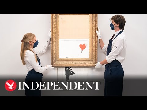 Watch again: Banksy&#039;s &#039;Love is in the Bin&#039; sells at auction