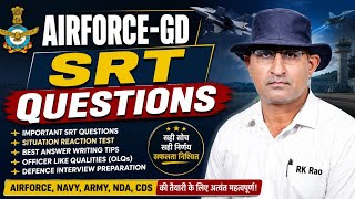 Airforce GD SRT Questions Practice | Situation Reaction Test Explained | Interview Preparation