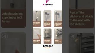 3 Arms Swivel Towel Rack Self Adhesive Wall Mounted Double Hanging Swing Out Towel Holder #smarthome