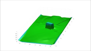 dam break flow vs isolated obstacle another view