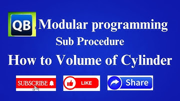 QBASIC Tutorial to Calculate and Print the Volume of Cylinder using SUB Procedure in Hindi