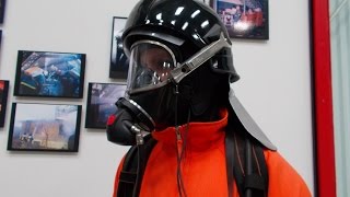 Modern fireman suit