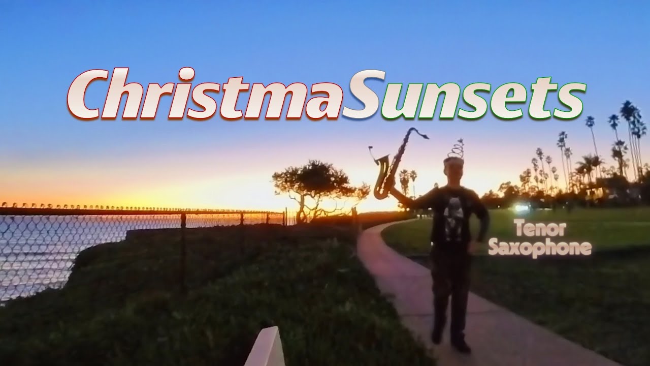 Shoreline Park Tenor Sax Busk  -Full part 2- Shoreline Park Santa Barbara  Christmas Music