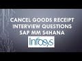 Cancel Goods Receipt SAP MM S4hana | sap mm interview questions and answers for 3 years experience