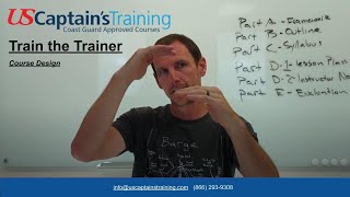 Course Design | Train the Trainer | US Captain's Training