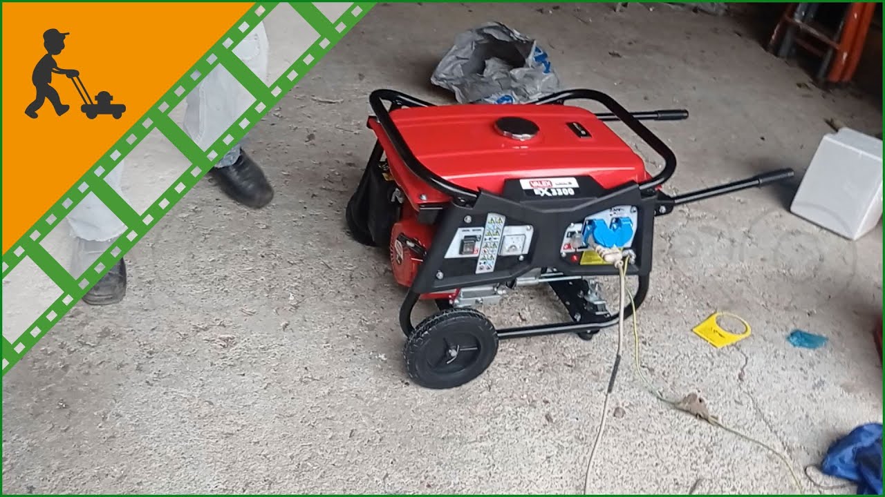 Generatore di corrente 2,7 KW monofase Valex EX 3300 carrellato - motore 4 tempi benzina