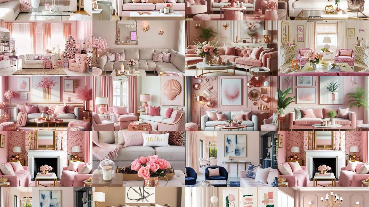 elegant blush and gold living room design #livingroomdesign #livingroomdecor #home #interiordesign