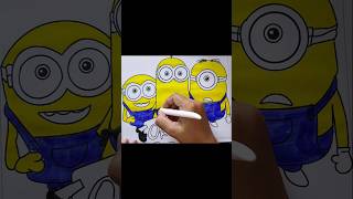 minion coloring#coloring #youtubeshorts #coloringpages