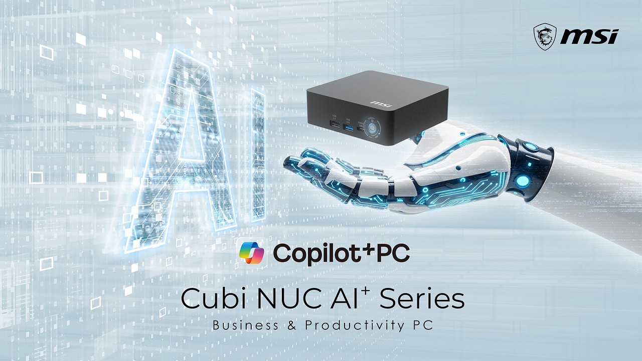 Cubi NUC AI+ 3MG Copilot+ PC | 0.51L AI Mini PC with Quad Display & Thunderbolt 4 | MSI