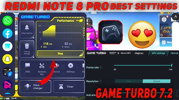 Redmi Note 8 Pro Game Turbo 7.2 Update Best Settings ✅💥 60Fps No Lag Game Turbo Settings 👍