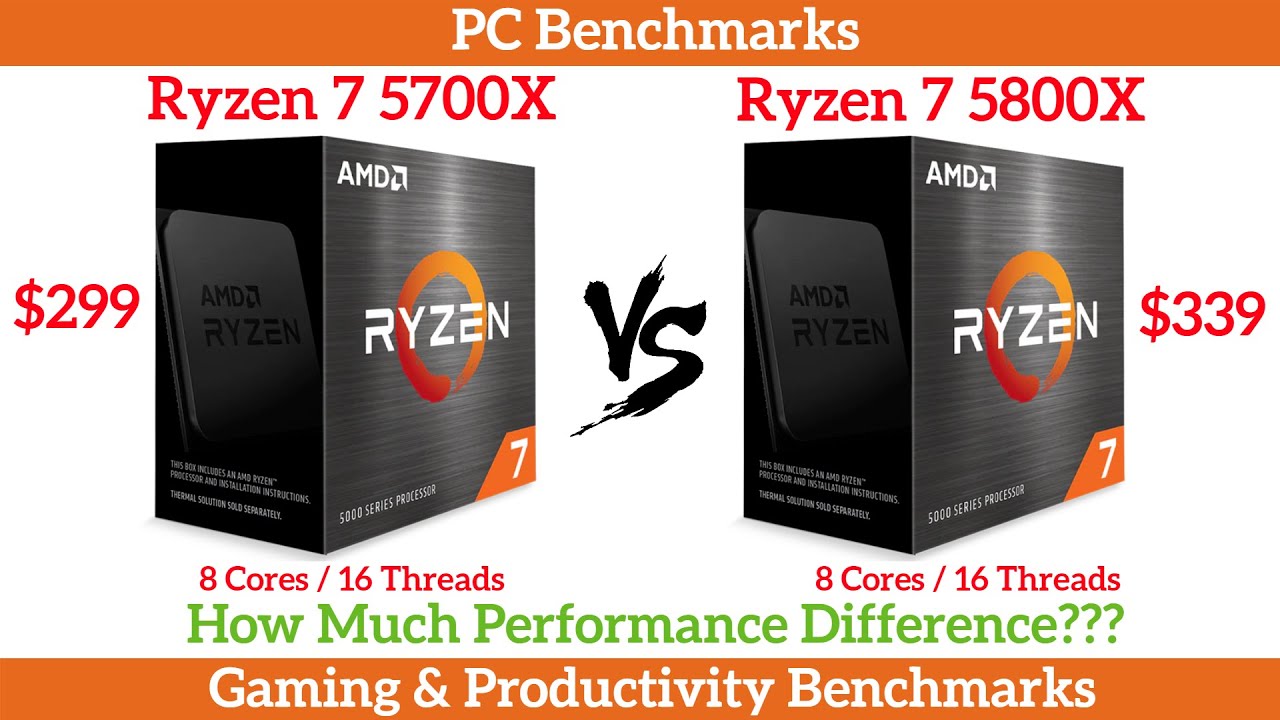 Ryzen 7 5700X vs Ryzen 7 5800X Benchmark - YouTube