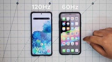 60Hz vs 120Hz  - iPhone 11 Pro Max vs Samsung Galaxy S20 Plus (Refresh Rate Explained)