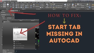 START TAB IS MISSING IN AUTOCAD | Design & Drafting