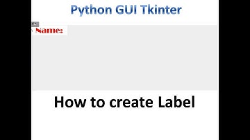 Label in Tkinter | Python Tkinter GUI Tutorial part2
