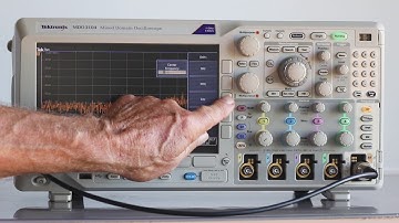 RF Spectral Analysis controls in the Tektronix MDO3104 Oscilloscope