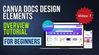 Canva Docs Design Elements Overview: Tutorial For Beginners