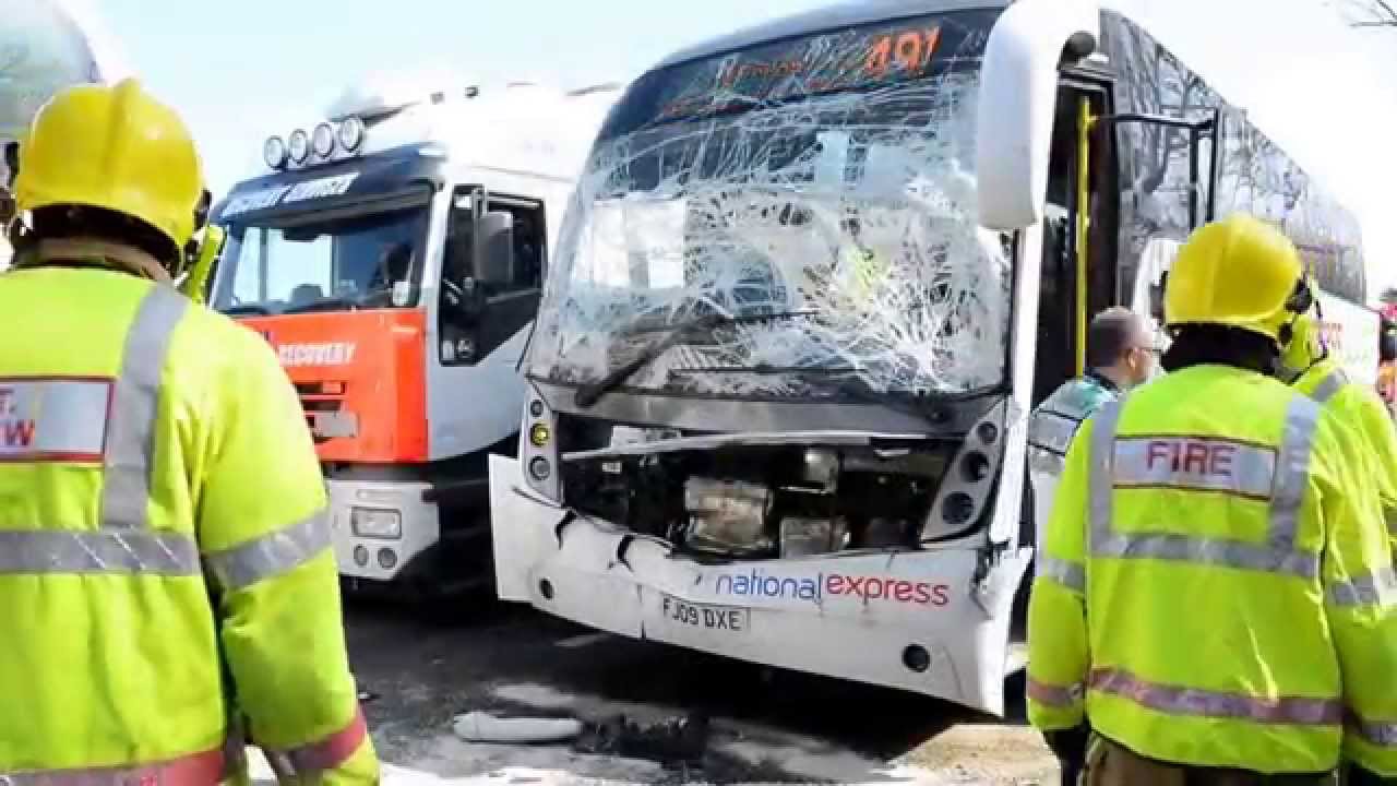 A47 Acle Straight bus and coach crash. YouTube