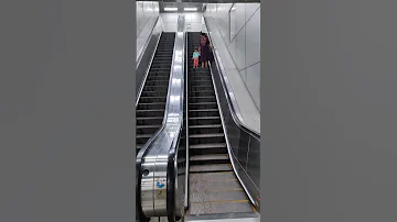 Anvika like escalators at udaipur railway station while we were waiting for our train #shorts