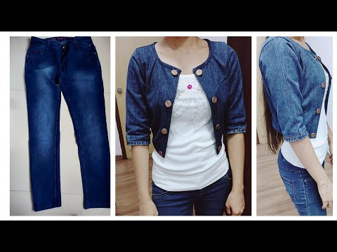 DIY denim jacket from men's jeans / recycle your old jeans 👖