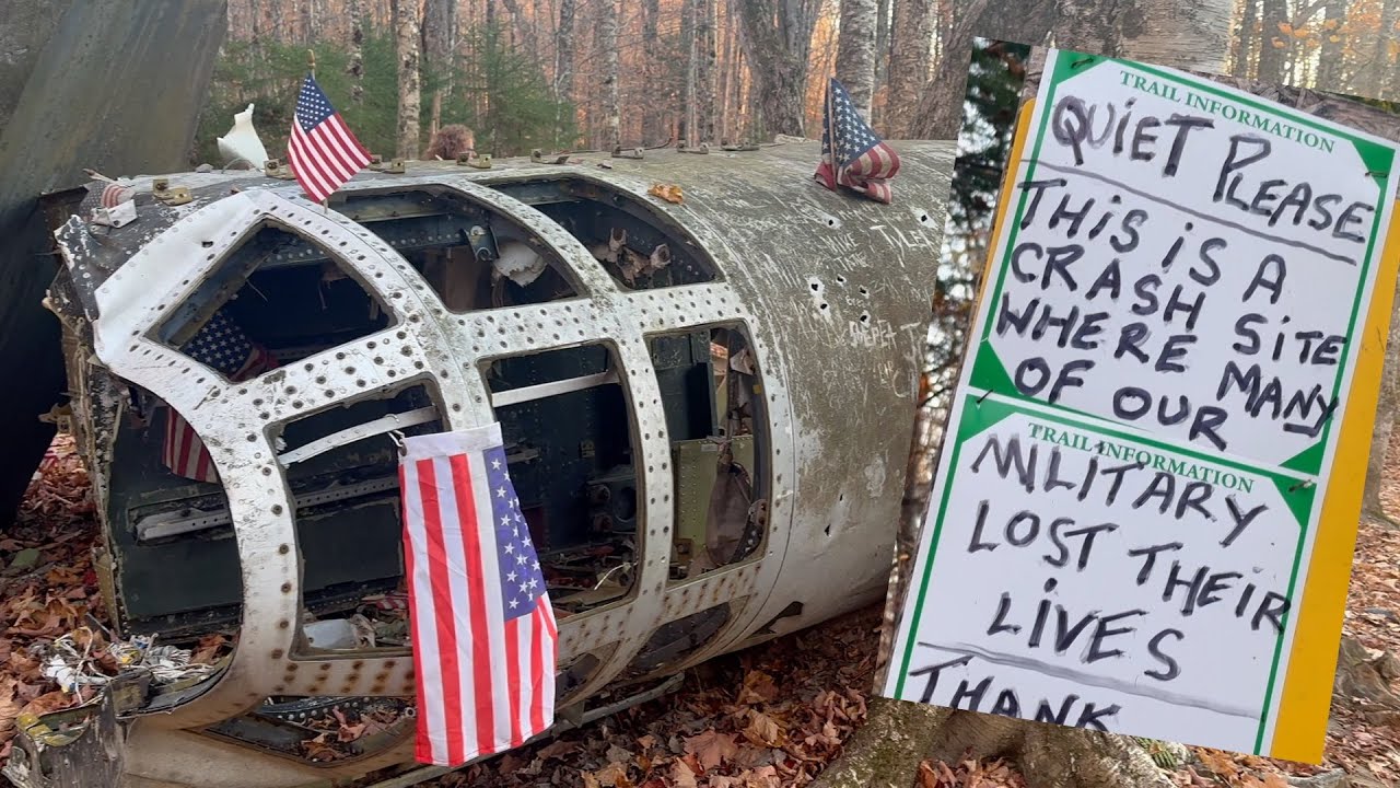 B-52 Plane Crash Site Walkthrough - Exploring The Great North Woods of Maine