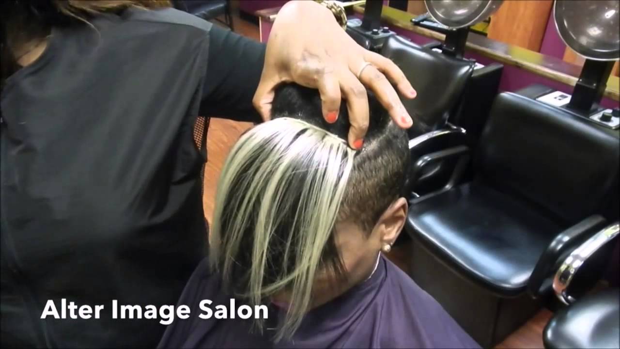 How to add colored pieces to short hair for highlights at Donna Prescott Beauty