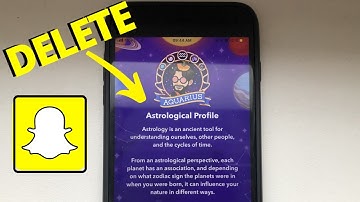 How To Delete Astrological Profile On Snapchat (Reset Astrological Profile)