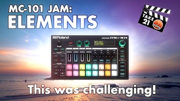 Roland MC-101 live synthwave jam: Elements - hardest one yet!