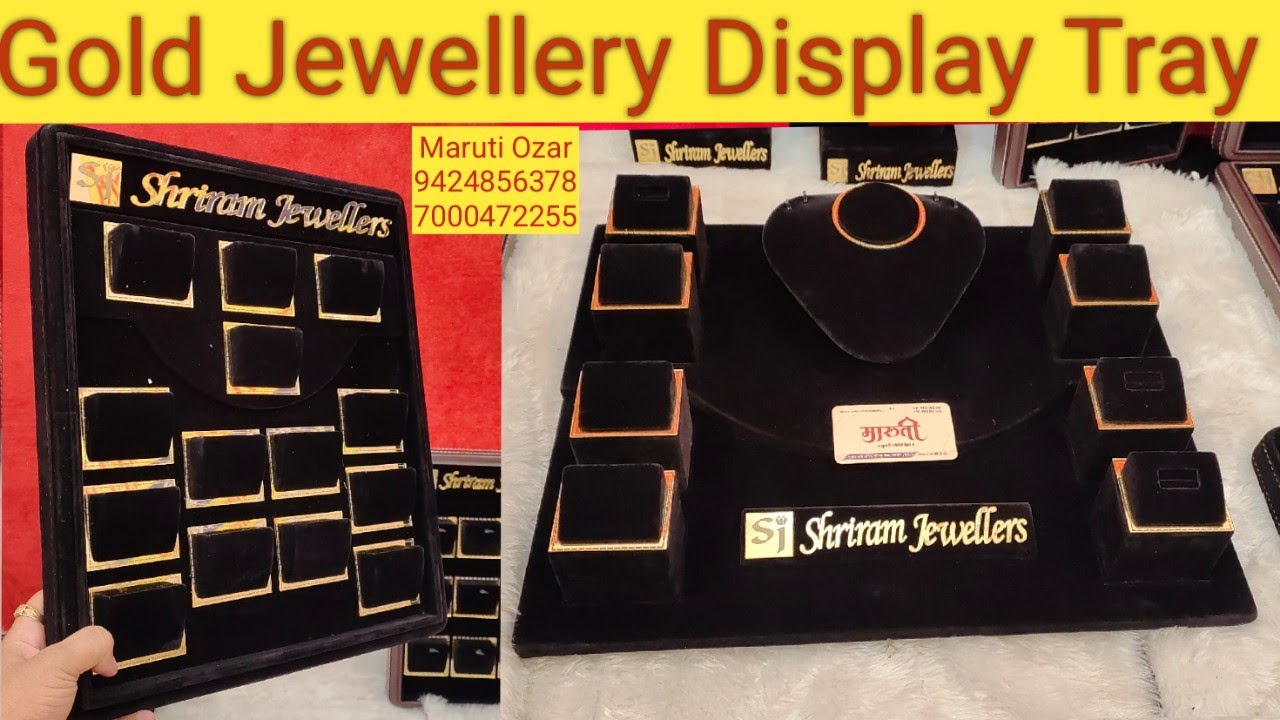 Fancy Gold Jewellery Display Tray | Counter Panel | Neck stand | 9424856378