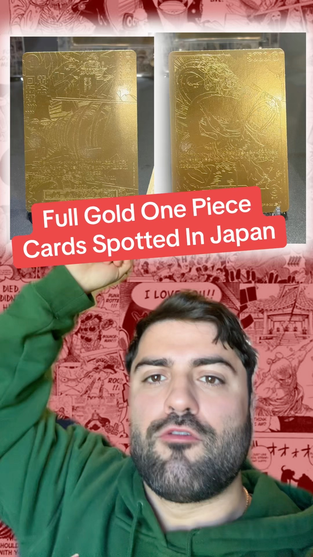 Full Gold Official One Piece card spotted in Japan #luffy