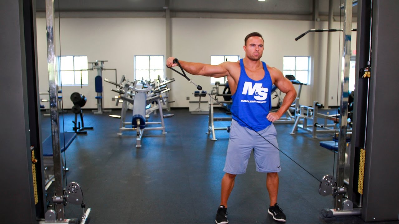 Single Arm Cable Lateral Raise (Crossbody): Video Exercise Guide & Tips