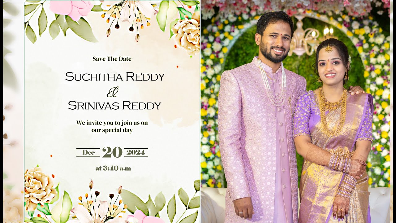 Suchitha Reddy Chi. La. Sow. Suchitha Reddy weds Chi. Srinivas Reddy - YouTube