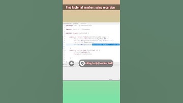 Find Factorial number using recursion #java  #code #computerscience #pattern #viral #coding #shorts