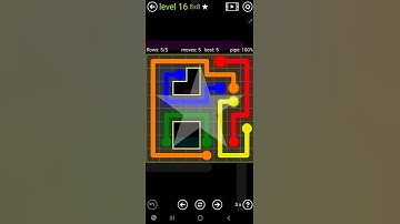 How To Solve Flow Free Scattered Pack Level 16 8x8 Board Hard Walk Through Solution Walkthrough