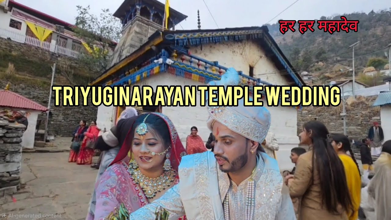 Triyuginarayan temple wedding || bhaiya ki sadi||vlog😋🫶