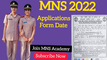 Application form for MNS/Registration Date for MNS 2022/Join MNS Academy
