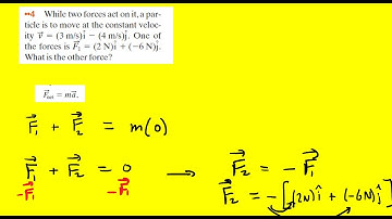 While two forces act on it a particle is to move at the constant velocity