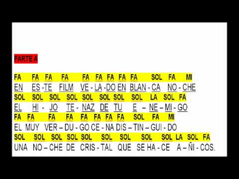Notas de la melodía de jIjIjl + letra guía, para armónica cromat., flauta,  melódica, (sin audio) - YouTube