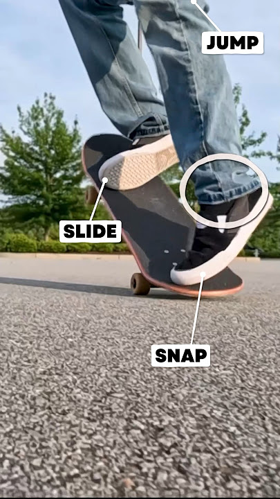 How to Ollie on a skateboard 🤔 Slow Motion #skateboard #howtoskateboard #ollie
