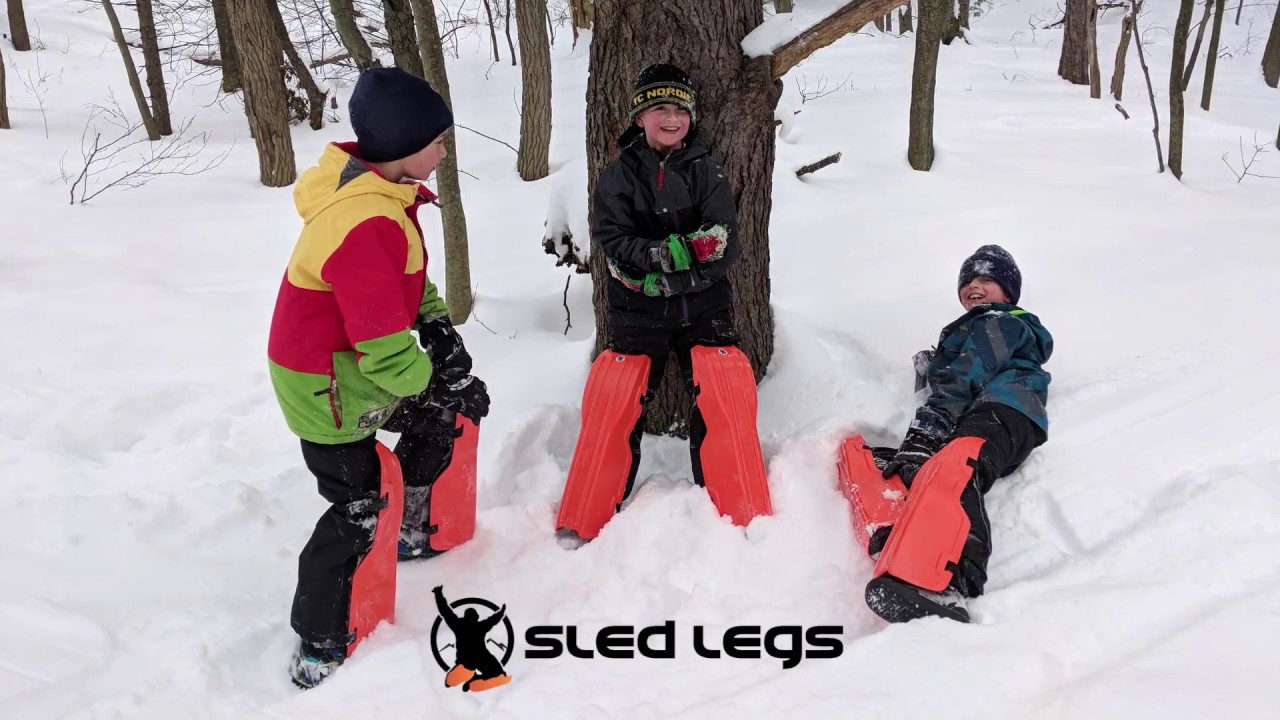 Sled Legs Wearable Snow Sleds Turn Your Legs Into Sleds! YouTube