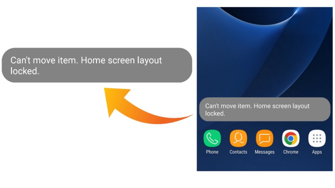 Can t Move Items Home Screen Layout Locked YouTube