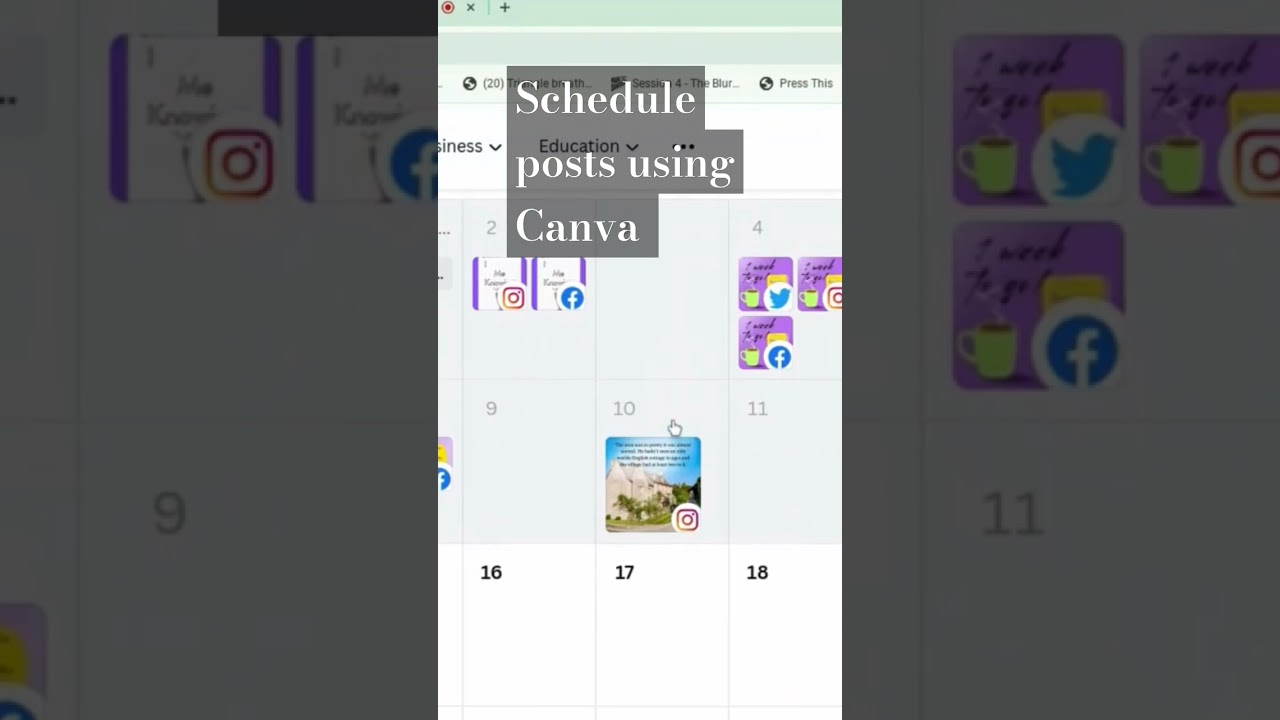 Schedule your social media using Canva Content calendar. #tutorial #canvassador