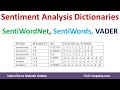 Sentiment Analysis using Dictionaries SentiWordNet SentiWords and VADER  by Dr  Mahesh Huddar