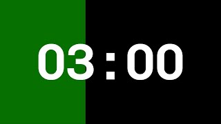 3 MINUTE COUNTDOWN TIMER WITH ALARM - 4k Visual Fullscreen Progress