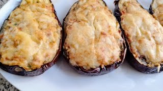 STUFFED EGGPLANT OR AUBERGINE RECIPE | NO MEAT! | Ada's Kitchen