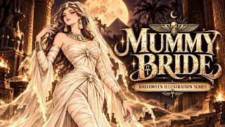 Till Death Do Us Part Was Apparently Optional | Mummy Bride Fashion Illustration