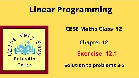 CBSE class 12 maths Linear programming chapter 12 exercise 12.1(3-5) in tamil ncert syllabus